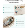 image:imageBAGSMART Tote Bag for Women Puffer Tote Bag with Zipper Large Quilted Shoulder Bag with Compartments for Travel Work GymAbeige