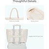 image:imageBAGSMART Tote Bag for Women Puffer Tote Bag with Zipper Large Quilted Shoulder Bag with Compartments for Travel Work GymAbeige