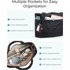 image:imageBAGSMART Tote Bag for Women Puffer Tote Bag with Zipper Large Quilted Shoulder Bag with Compartments for Travel Work GymBblack