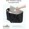 image:imageBAGSMART Tote Bag for Women Puffer Tote Bag with Zipper Large Quilted Shoulder Bag with Compartments for Travel Work GymBblack