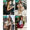 image:imageBAGSMART Tote Bag for Women Puffer Tote Bag with Zipper Large Quilted Shoulder Bag with Compartments for Travel Work GymCoffee