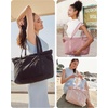 image:imageBAGSMART Tote Bag for Women Tote Bag with Zipper Work Tote with Compartments Nurse Shoulder Hanbag for Travel GymAblacksmall24l