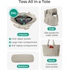 image:imageBAGSMART Tote Bag for Women Tote Bag with Zipper Work Tote with Compartments Nurse Shoulder Hanbag for Travel GymCgrayish Brownsmall24l