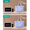 image:imageBAGSMART Tote Bag for Women Tote Bag with Zipper Work Tote with Compartments Nurse Shoulder Hanbag for Travel GymFpurplemedium28l