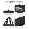 image:imageBAGSMART Travel Toiletry Bag with Jewelry Organizer Hanging Travel Bag for Toiletries Puffy Makeup Cosmetic Bag Organizer Carryon Travel Accessories Essentials BlackLBlack2
