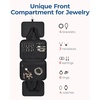 image:imageBAGSMART Travel Toiletry Bag with Jewelry Organizer Hanging Travel Bag for Toiletries Puffy Makeup Cosmetic Bag Organizer Carryon Travel Accessories Essentials BlackLBlack2