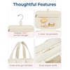 image:imageBAGSMART Travel Toiletry Bag with Jewelry Organizer Hanging Travel Bag for Toiletries Puffy Makeup Cosmetic Bag Organizer Carryon Travel Accessories Essentials BlackLBeige1