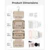image:imageBAGSMART Travel Toiletry Bag with Jewelry Organizer Hanging Travel Bag for Toiletries Puffy Makeup Cosmetic Bag Organizer Carryon Travel Accessories Essentials BlackLDark Pink3