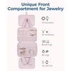 image:imageBAGSMART Travel Toiletry Bag with Jewelry Organizer Hanging Travel Bag for Toiletries Puffy Makeup Cosmetic Bag Organizer Carryon Travel Accessories Essentials BlackLPink2