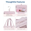 image:imageBAGSMART Travel Toiletry Bag with Jewelry Organizer Hanging Travel Bag for Toiletries Puffy Makeup Cosmetic Bag Organizer Carryon Travel Accessories Essentials BlackLPink1