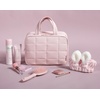 image:imageBAGSMART Travel Toiletry Bag with Jewelry Organizer Hanging Travel Bag for Toiletries Puffy Makeup Cosmetic Bag Organizer Carryon Travel Accessories Essentials BlackLPink1