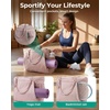 image:imageBAGSMART Yoga Pilates Tote Bag for Women with Knotted Handle Gym Bag  23L lightweight amp waterproof shoulder sling bag gym bag with yoga mat holder for 156 Laptop ideal for work travelBaby Pink