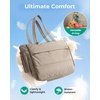 image:imageBAGSMART Yoga Pilates Tote Bag for Women with Knotted Handle Gym Bag  23L lightweight amp waterproof shoulder sling bag gym bag with yoga mat holder for 156 Laptop ideal for work travelCamel