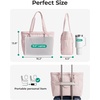 image:imageBAGSMART Yoga Pilates Tote Bag for Women with Knotted Handle Gym Bag  23L lightweight amp waterproof shoulder sling bag gym bag with yoga mat holder for 156 Laptop ideal for work travelBaby Pink
