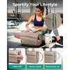 image:imageBAGSMART Yoga Pilates Tote Bag for Women with Knotted Handle Gym Bag  23L lightweight amp waterproof shoulder sling bag gym bag with yoga mat holder for 156 Laptop ideal for work travelCamel