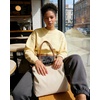 image:imageBAGSMRT Corduroy Tote Bag for Women Beach Bag with Zipper Casual Shoulder Bag Lightweight Travel Tote Hobo Handbag  PU Leather HandlesNavy Blue
