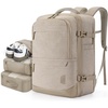 image:imageBAGSMART 37L Compression Travel Backpack Expandable Carry On Backpack with Packing Cubes Water Resistant Weekender Backpack Fits 17 Inch laptop Luggage Daypack with Shoe Bag GreyKhaki