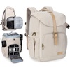 image:imageBAGSMART Camera Backpack DSLR Camera Bag Waterproof Camera Bag Backpack for Photographers Fit up to 15 Laptop with Rain Cover and Tripod Holder Ivory WhiteAivory Whitesingle Buckle