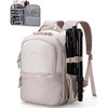 image:imageBAGSMART Camera Backpack DSLR SLR Small Camera Bags for Photographers Compatible for Sony Canon Nikon Shoulder Strap 2in1 Travel Backpack Fits 129 iPad GrayBeige