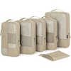 image:imageBAGSMART Compression Packing Cubes for Travel 6 Set Luggage Organizer Bags  Fits 202428in CarryOn Suitcases Compressible Bags Streamline Cruise Travel Essentials Sturdy Handles Machine Washable02Khaki