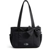 image:imageBAGSMART Crush Bow Tote Bag for Women Puffer Travel Work Yoga Laptop Bag  Large Bow Tote Fits 40oz Tumbler 156 Laptop Yoga Mat Sleeve Waterproof Pocket Travel Work Swim Gym Mom Shoulder HandbagPower Black