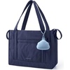 image:imageBAGSMART Diaper Bag Tote Puffer Hospital Bag for Labor Delivery with Pacifier Case Lightweight Baby Bag for Travel WorkNavy Blue