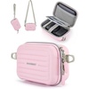 image:imageBAGSMART Digital Camera Case Protective amp Waterproof Small Camera Case with Shoulder Strap Lightweight Camera Sling Bag for Canon PowerShot ELPH 180190  Sony DSCW800DSCW830  PinkBaby Pink