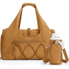 image:imageBAGSMART Gym Bag for Women Lightweight Duffel with Shoe Compartment Tote Bag with Wet Pocket for Yoga Travel PinkYellow