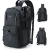 image:imageBAGSMART Small Camera Sling Bag DSLRSLR Camera Bag Fits 11 Tablet Camera Shoulder Bag for Photographers With Tripod HolderBlack