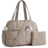 image:imageBAGSMART Small Gym Bag for Women 2 Set Travel Duffel Bags Camel  20L small gym bag cute duffle bag for travel lightweight carry on bag weekender overnight bag hospital bagCamel