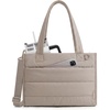 image:imageBAGSMART Small Tote Bag for Women Puffer Quilted Work Tote Bag Zipper Closure for Work Travel College Camel14lcamel