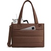 image:imageBAGSMART Small Tote Bag for Women Puffer Quilted Work Tote Bag Zipper Closure for Work Travel College Camel14lchocolate