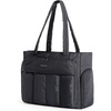 image:imageBAGSMART Tote Bag for Women 2Pc Puffy Tote Bag Set with Zipper Quilted Large Work Teacher Bag for TravelBlack2