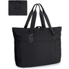 image:imageBAGSMART Tote Bag for Women Foldable Tote Bag With Zipper Travel Shoulder Bag Handbag for WorkBlack