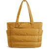 image:imageBAGSMART Tote Bag for Women Lightweight Puffy Tote Bag with Compartments Shoulder Bag Handbag for Travel Work Gym  LightweightBrownstone Yellow