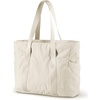 image:imageBAGSMART Tote Bag for Women Tote Bag with Zipper Work Tote with Compartments Nurse Shoulder Hanbag for Travel GymDbeigesmall24l
