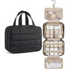 image:imageBAGSMART Travel Toiletry Bag with Jewelry Organizer Hanging Travel Bag for Toiletries Puffy Makeup Cosmetic Bag Organizer Carryon Travel Accessories Essentials BlackLBlack3