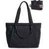 image:imageBAGSMART Yoga Pilates Tote Bag for Women with Knotted Handle Gym Bag  23L lightweight amp waterproof shoulder sling bag gym bag with yoga mat holder for 156 Laptop ideal for work travelBlack