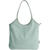 image:imageBAGSMRT Corduroy Tote Bag for Women Beach Bag with Zipper Casual Shoulder Bag Lightweight Travel Tote Hobo Handbag  PU Leather HandlesForest Green