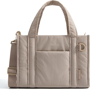 image:imageBAGSMART Boxy Tote Bag for Women Crossbody Bag with Zipper Crush Bow Purses for Travel Work CollegeKhaki