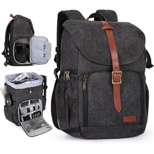 image:imageBAGSMART Camera Backpack DSLR Camera Bag Backpacks for Photographers Waterproof AntiTheft Photography Backpack with 15 Inch Laptop Compartment amp Tripod Holder Ivory WhiteBblacksingle Buckle