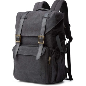 image:imageBAGSMART Camera Backpack DSLR Camera Bag Backpacks for Photographers Waterproof AntiTheft Photography Backpack with 15 Inch Laptop Compartment amp Tripod Holder Ivory WhiteEblackdouble Buckle