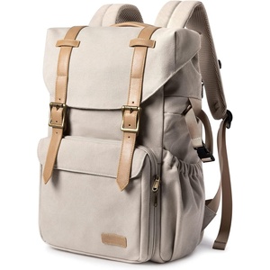 image:imageBAGSMART Camera Backpack DSLR Camera Bag Waterproof Camera Bag Backpack for Photographers Fit up to 15 Laptop with Rain Cover and Tripod Holder Ivory WhiteFivory Whitedouble Buckle