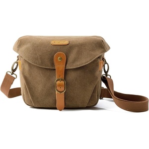 image:imageBAGSMART Camera Bag SLR DSLR Canvas Crossbody Camera Case Compact Camera Shoulder Bag with Rain Cover for Women and Men Khaki02Kahki