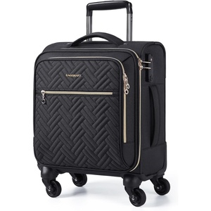 image:imageBAGSMART Carry On Luggage 20 InchSoftside Expandable Suitcase with Spinner Wheels Luggage 22x14x9 Airline Approved Rolling Lightweight Suitcases for Women Men Compact CarryOn BlackUnderseatBlack