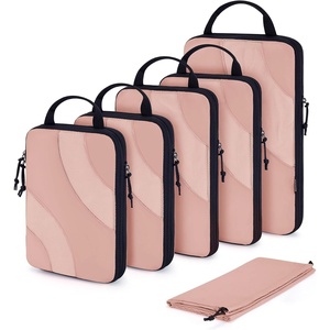 image:imageBAGSMART Compression Packing Cubes 6 Set4 Set2 Set Travel Packing Cubes for Carry on Suitcases Compression Suitcase Organizers Bag Set amp Travel Cubes for Luggage Lightweight Packing Organizers06Dusty Pink