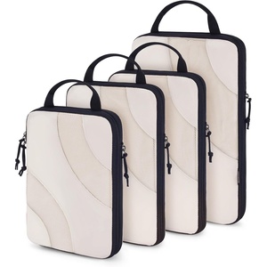 image:imageBAGSMART Compression Packing Cubes 6 Set4 Set2 Set Travel Packing Cubes for Carry on Suitcases Compression Suitcase Organizers Bag Set amp Travel Cubes for Luggage Lightweight Packing OrganizersWhite Opal