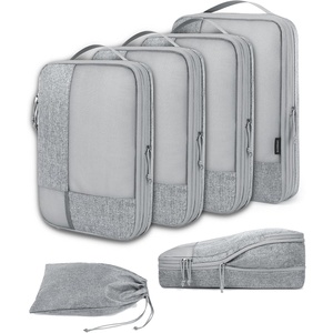 image:imageBAGSMART Compression Packing Cubes for Travel 6 Set Luggage Organizer Bags  Fits 202428in CarryOn Suitcases Compressible Bags Streamline Cruise Travel Essentials Sturdy Handles Machine Washable01Grey