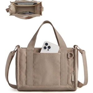 image:imageBAGSMART Corduroy Tote Bag for Women Small Travel Work 14 Laptop Handbag  Fits 14 Laptop amp 40oz Tumbler Soft Vintage Corduroy Crossbody Bag For Teacher Nurse Daily Use amp Flight Travel Hand WashAcamel