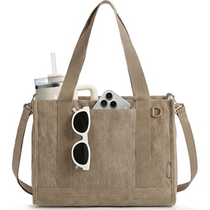 image:imageBAGSMART Corduroy Tote Bag for Women Small Travel Work 14 Laptop Handbag  Fits 14 Laptop amp 40oz Tumbler Soft Vintage Corduroy Crossbody Bag For Teacher Nurse Daily Use amp Flight Travel Hand WashCamel
